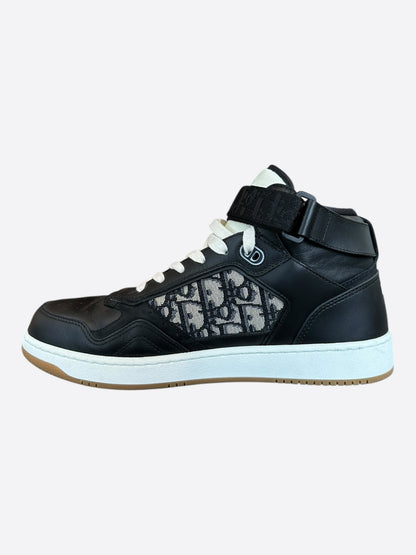 Dior Black & Beige Oblique B27 High Top Sneakers
