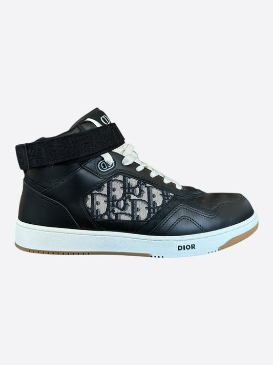 Dior Black & Beige Oblique B27 High Top Sneakers