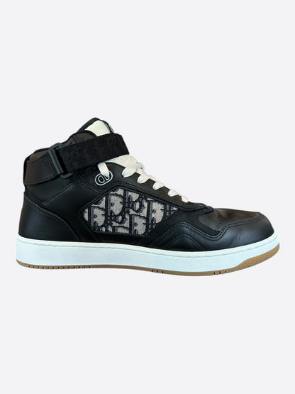 Dior Black & Beige Oblique B27 High Top Sneakers