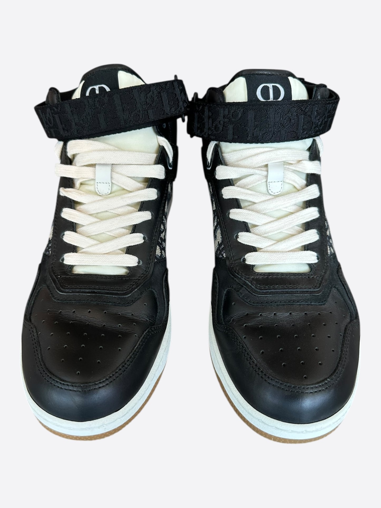 Dior Black & Beige Oblique B27 High Top Sneakers
