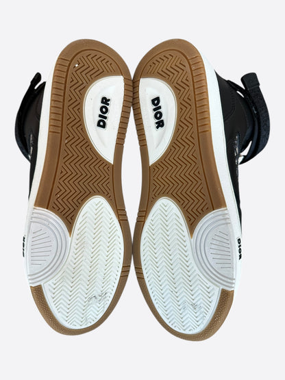 Dior Black & Beige Oblique B27 High Top Sneakers