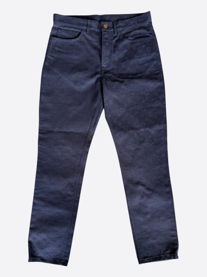 Louis Vuitton Navy Monogram Watercolor Jeans