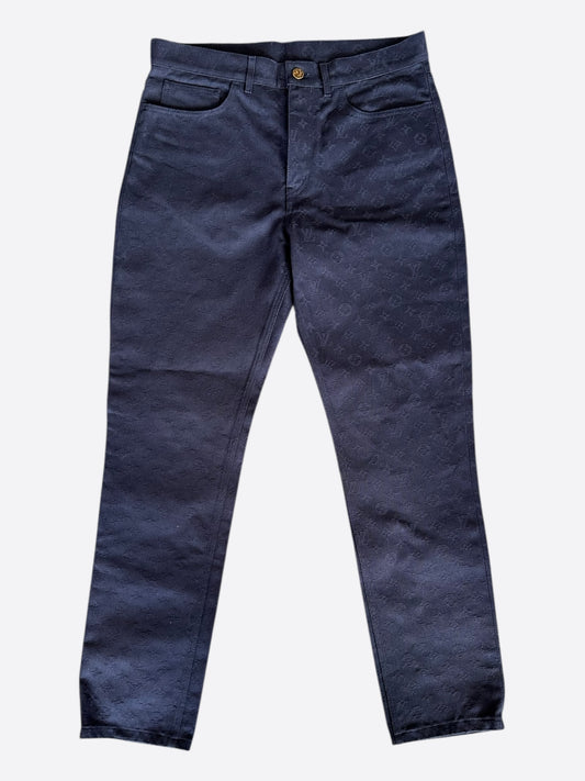 Louis Vuitton Navy Monogram Watercolor Jeans