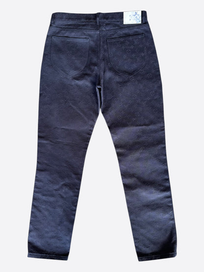 Louis Vuitton Navy Monogram Watercolor Jeans