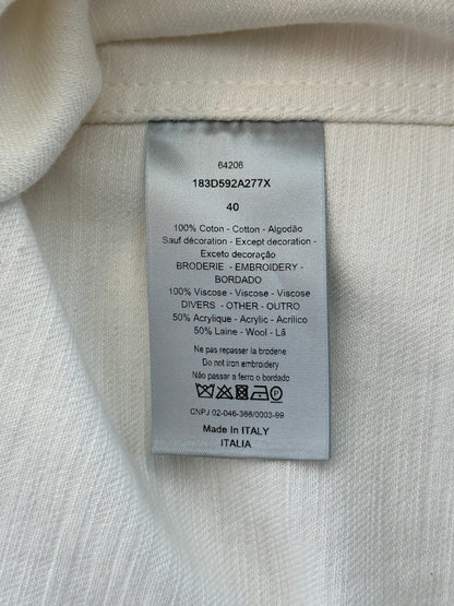 Dior Stussy Cream & Red Ox Logo Denim Button Up Shirt