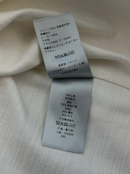 Dior Stussy Cream & Red Ox Logo Denim Button Up Shirt
