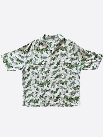 Dior Amoako Boafo White Oblique Leaf Button Up Shirt