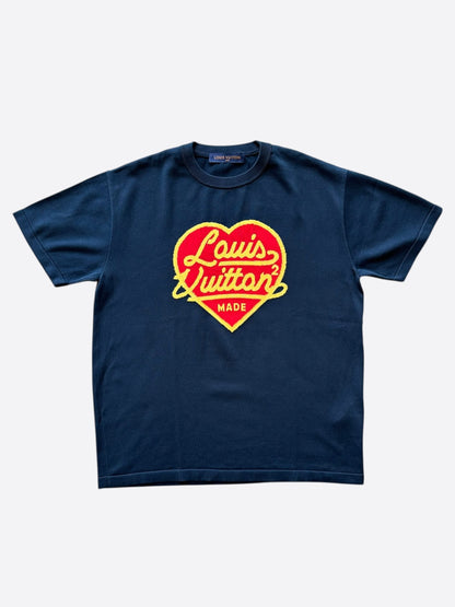 Louis Vuitton Nigo Navy Heart Intarsia T-Shirt