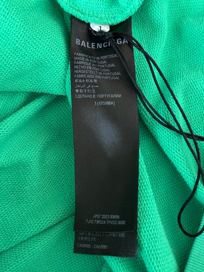 Balenciaga Green & Black Campaign Logo Hoodie