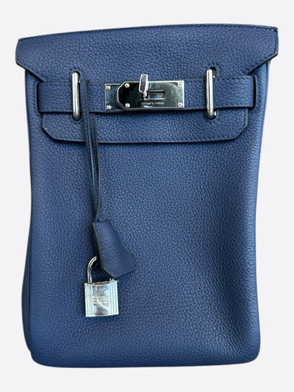 Hermes Navy HAC A Dos Crossbody Backpack