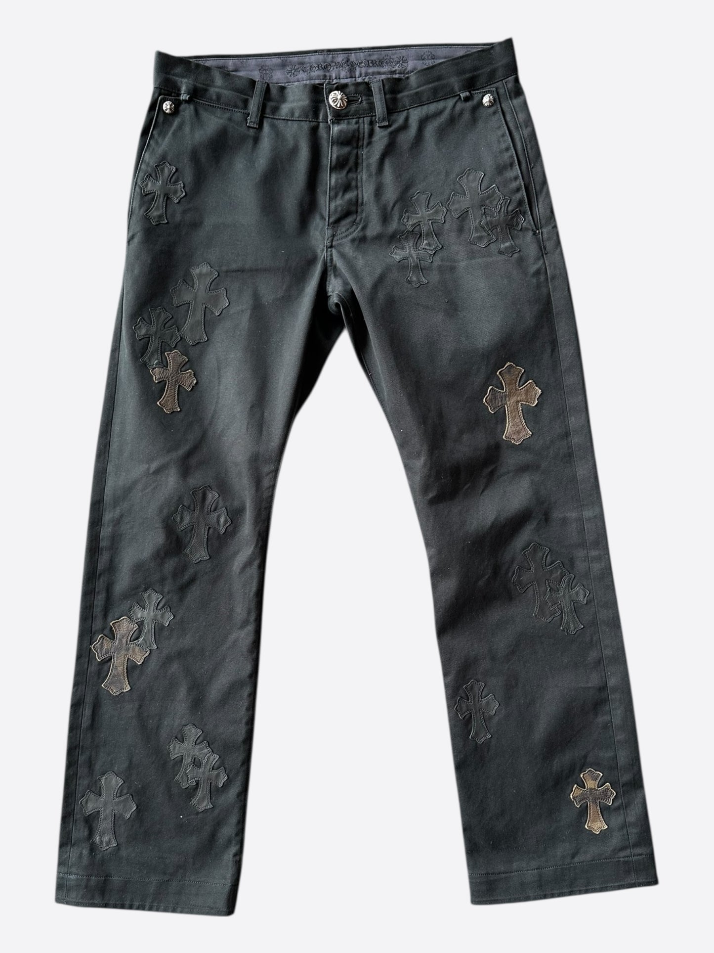Chrome Hearts Black Camouflage Cross Patch Chino Pants