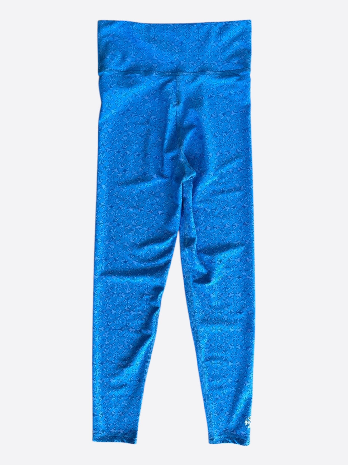 Chrome Hearts Blue Cross Jacquard Leggings