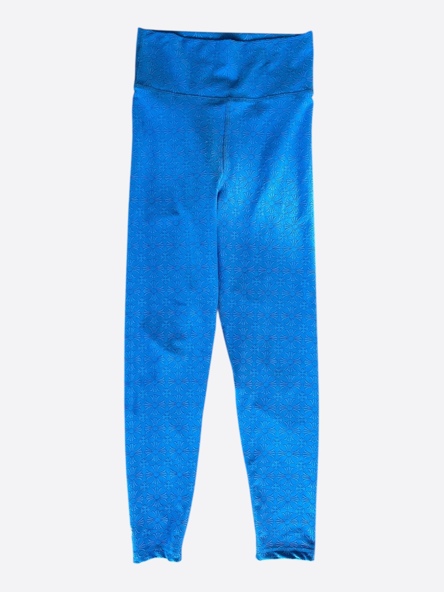 Chrome Hearts Blue Cross Jacquard Leggings