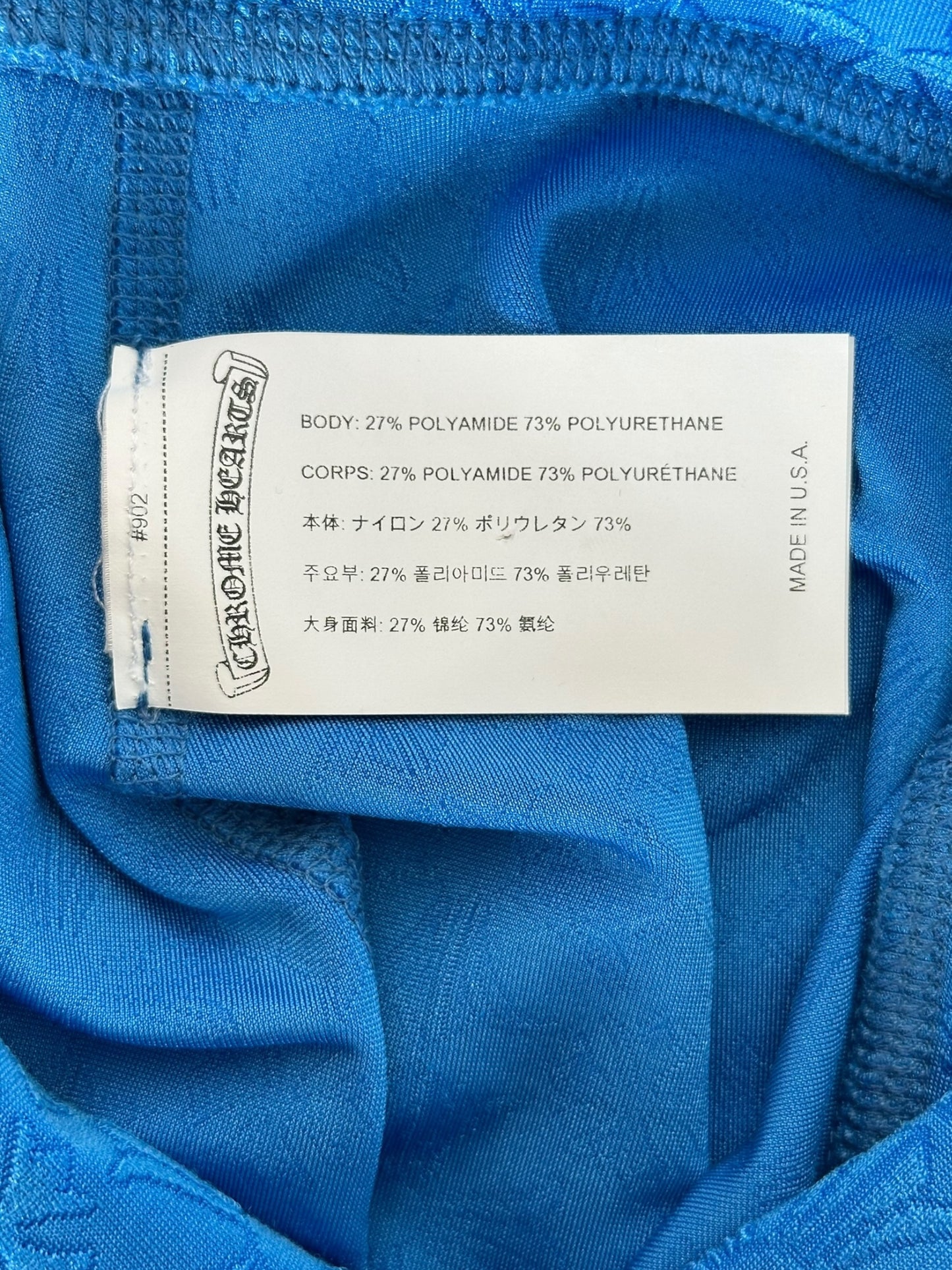 Chrome Hearts Blue Cross Jacquard Leggings