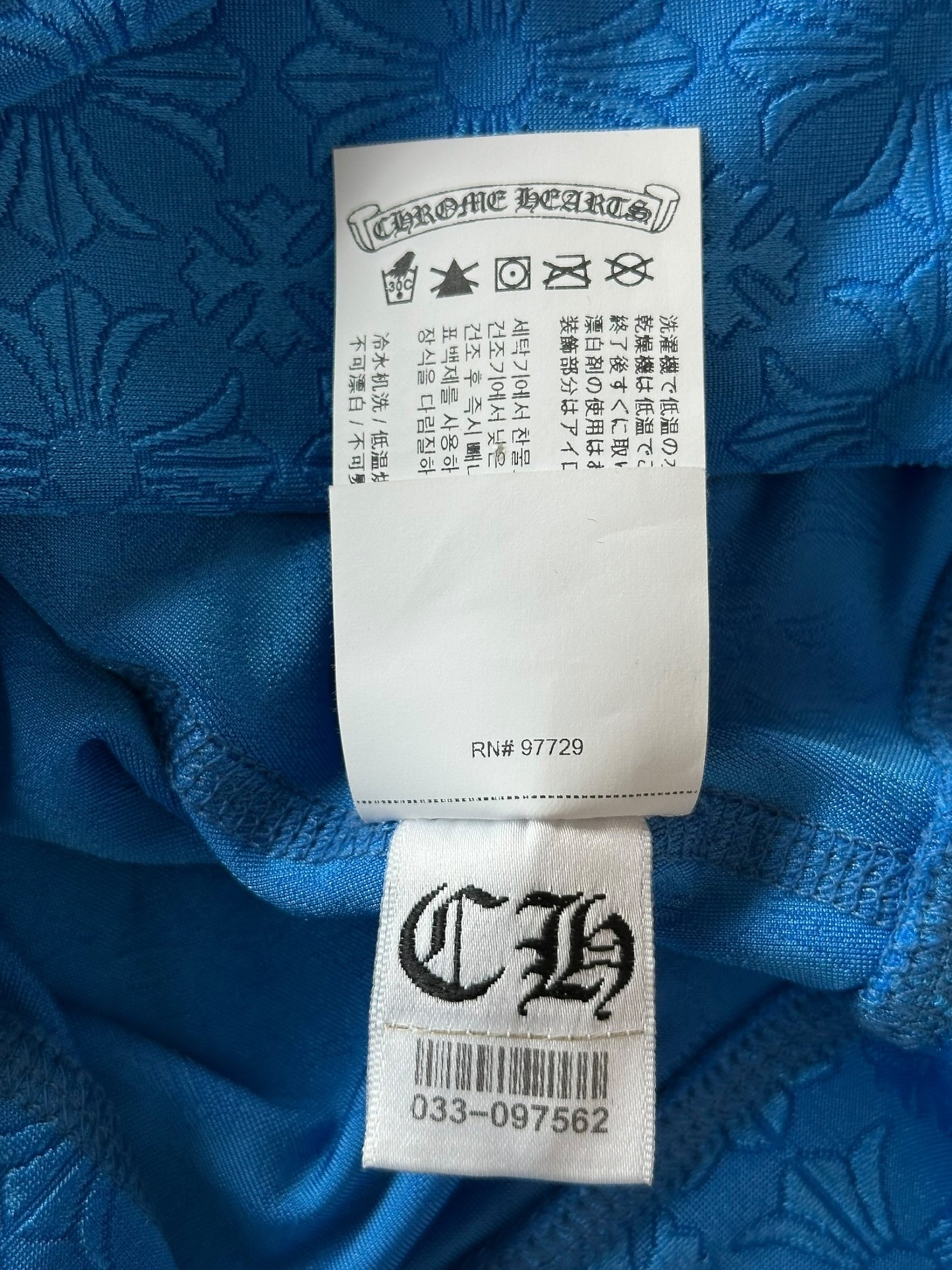 Chrome Hearts Blue Cross Jacquard Leggings