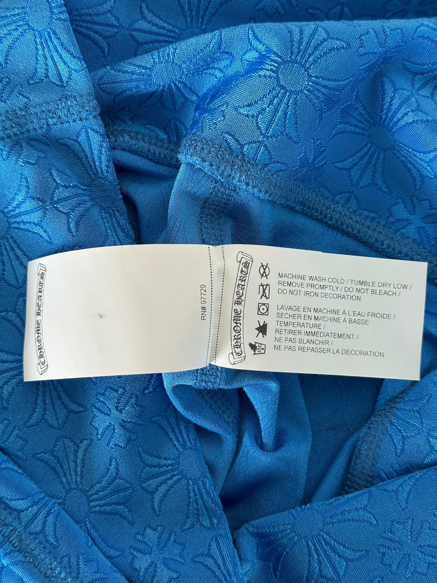 Chrome Hearts Blue Cross Jacquard Leggings