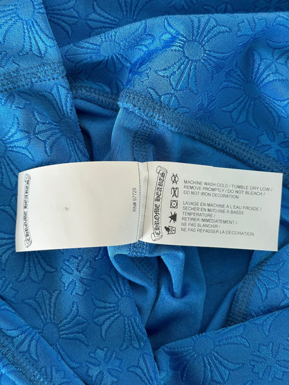 Chrome Hearts Blue Cross Jacquard Leggings