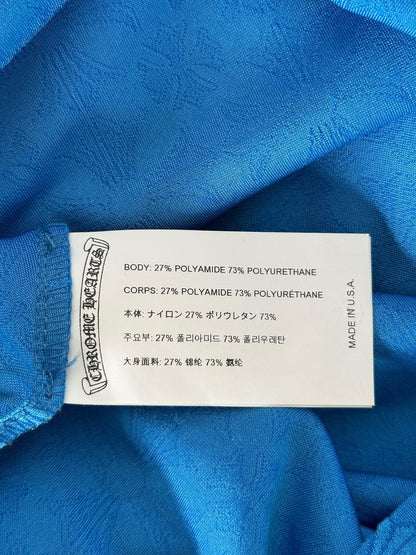 Chrome Hearts Blue Cross Jacquard Cropped Polo Women's T-Shirt