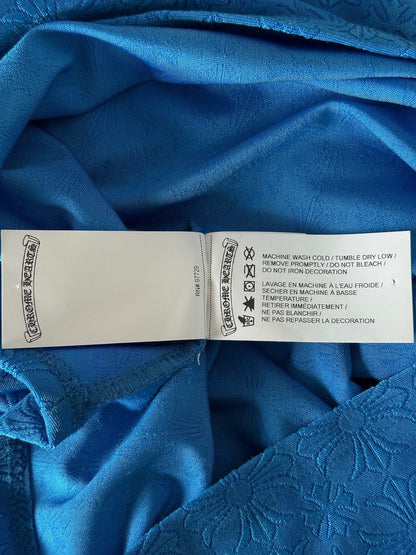 Chrome Hearts Blue Cross Jacquard Cropped Polo Women's T-Shirt