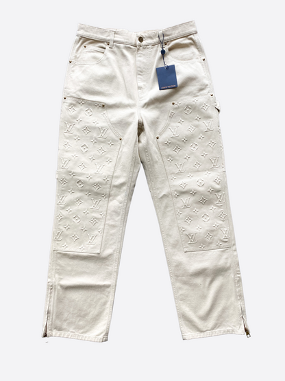 Louis Vuitton Beige Monogram Carpenter Pants