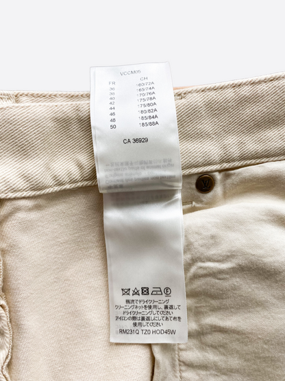 Louis Vuitton Beige Monogram Carpenter Pants