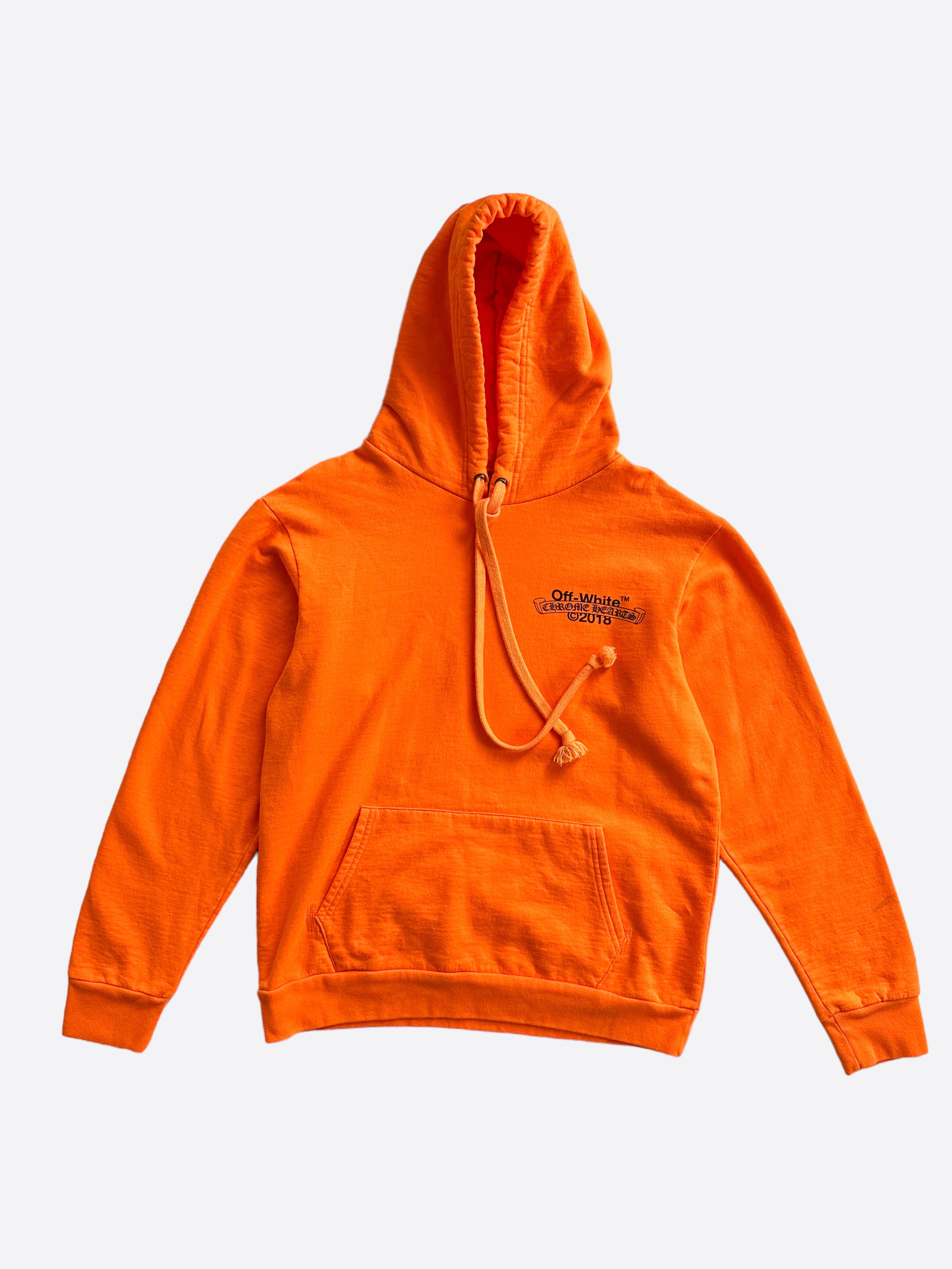 Off white black hot sale and orange hoodie