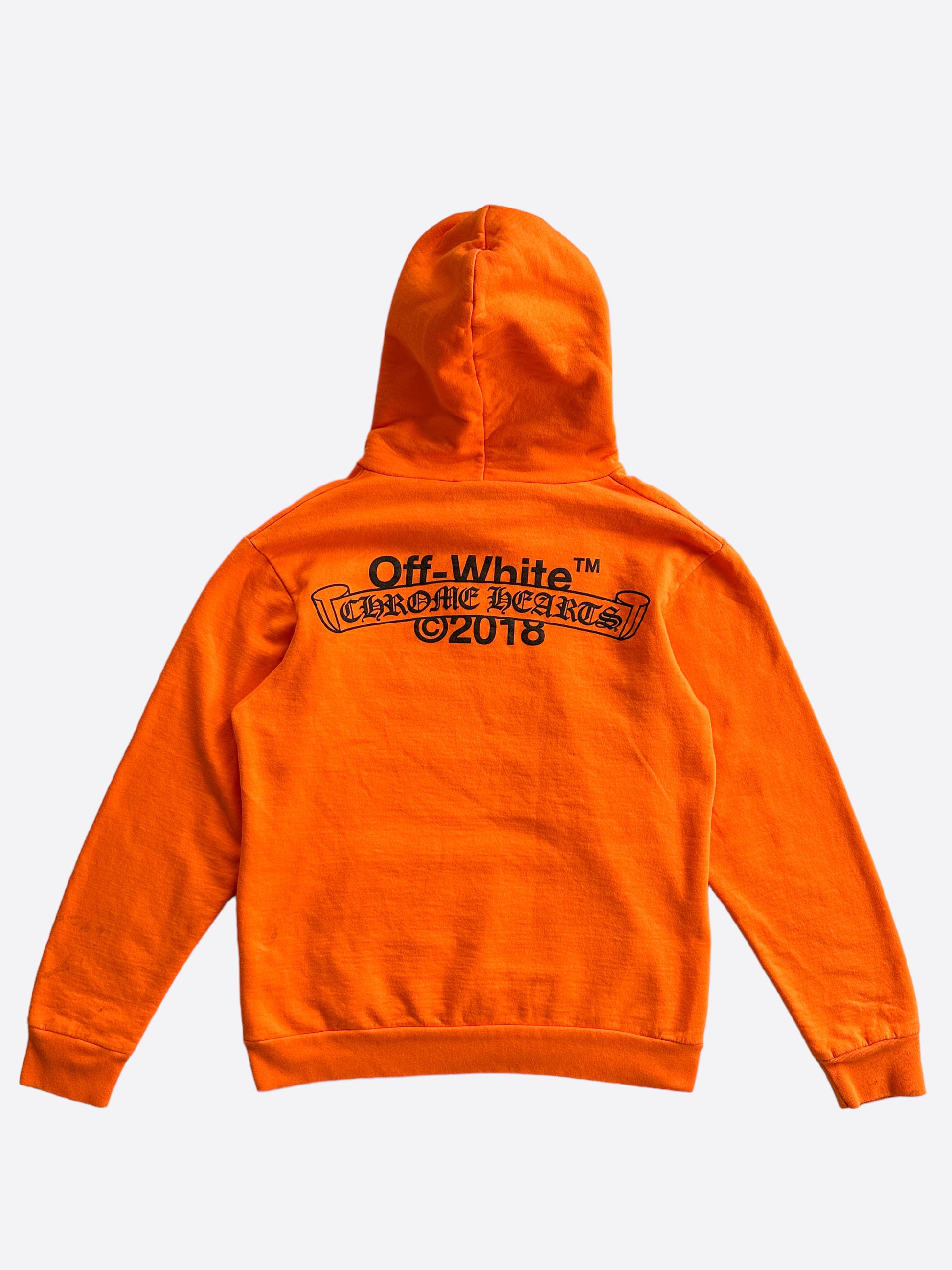 Off white orange and black hoodie Clearance