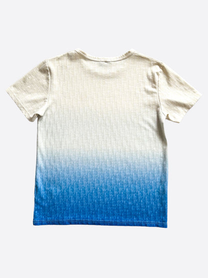 Dior Blue & White Gradient Oblique T-Shirt