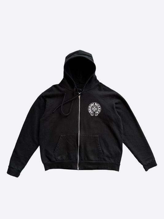 Chrome Hearts Black & White Miami Horseshoe Logo Hoodie