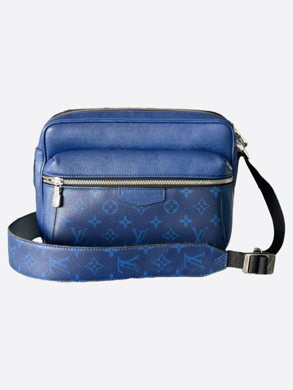 Louis Vuitton Blue Taigarama Monogram Outdoor Messenger Bag