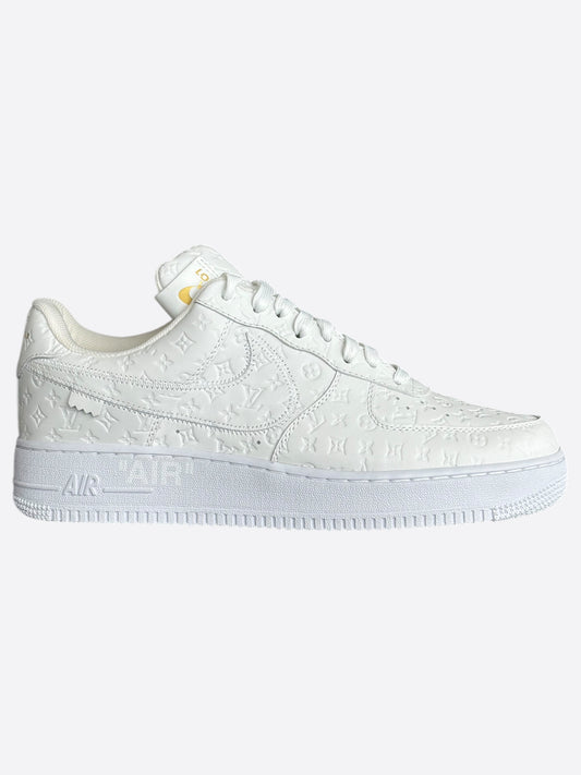 Louis Vuitton Nike White Monogram Low Top Air Force 1 Sneakers