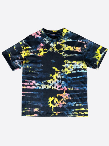 Louis Vuitton Navy Tie-Dye Camo Monogram T-Shirt