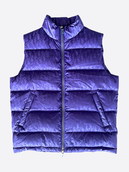 Dior Purple Oblique Puffer Vest