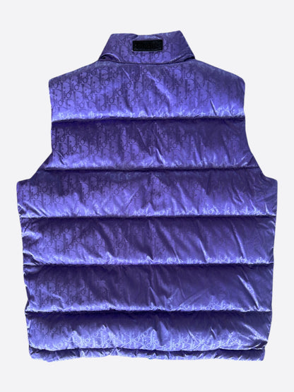 Dior Purple Oblique Puffer Vest