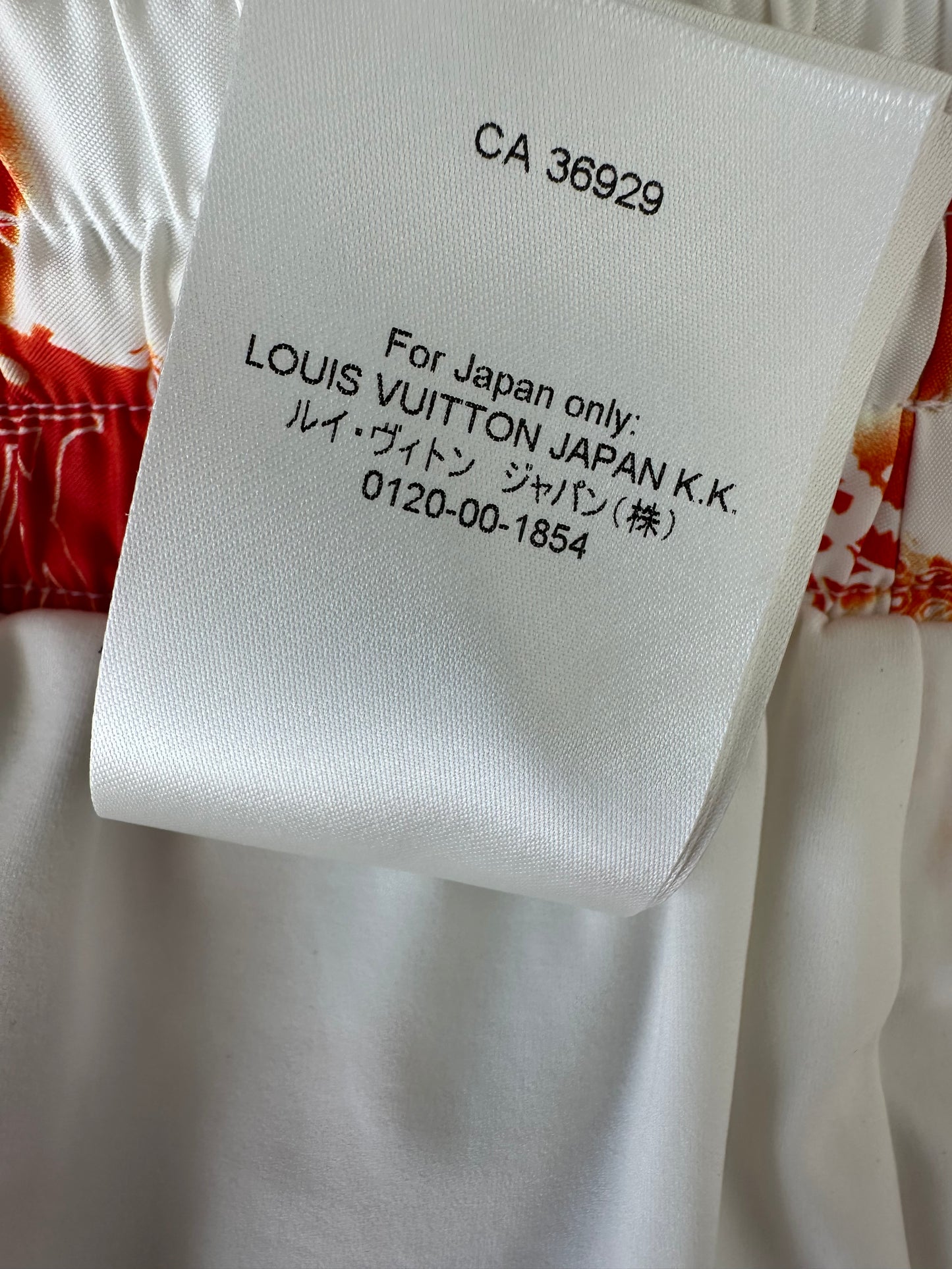 Louis Vuitton Red Bleached Bandana Monogram Swim Shorts