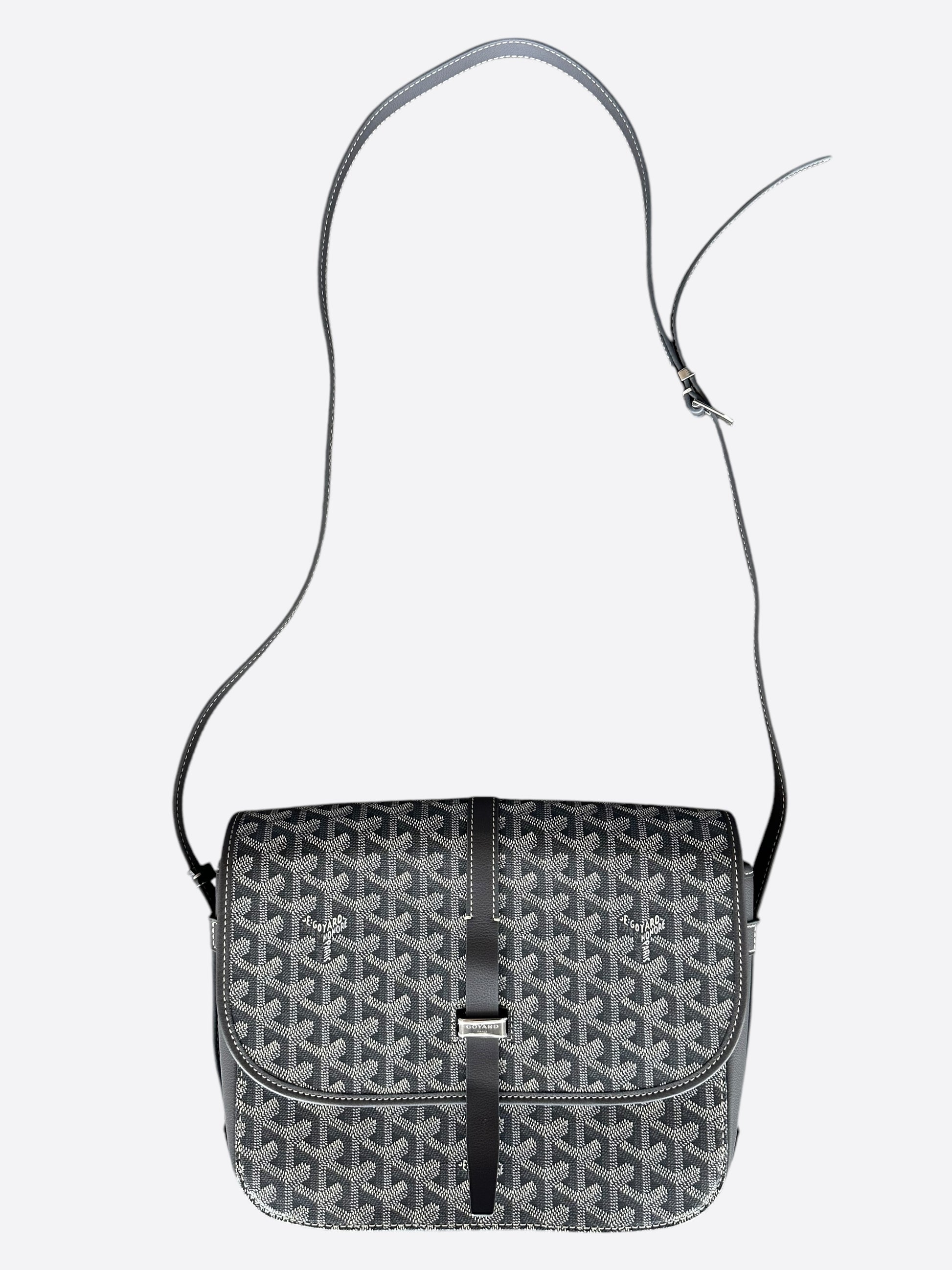 Goyard Grey Belvedere MM Messenger Bag – Savonches