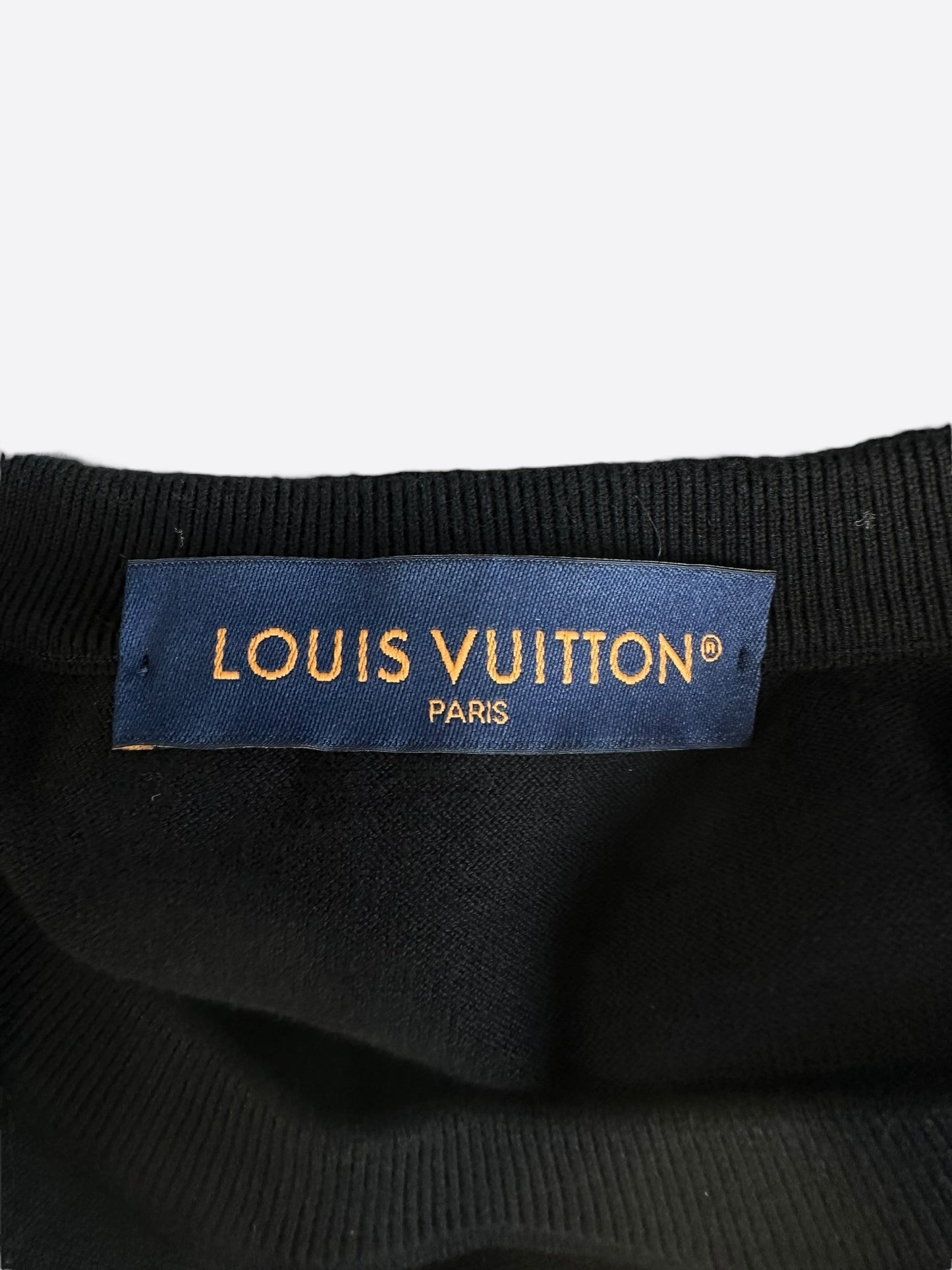 Louis Vuitton Black & White Signature Knit T-Shirt