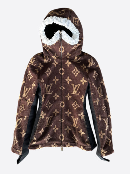 Louis Vuitton Brown Monogram Fleece Women's Jacket