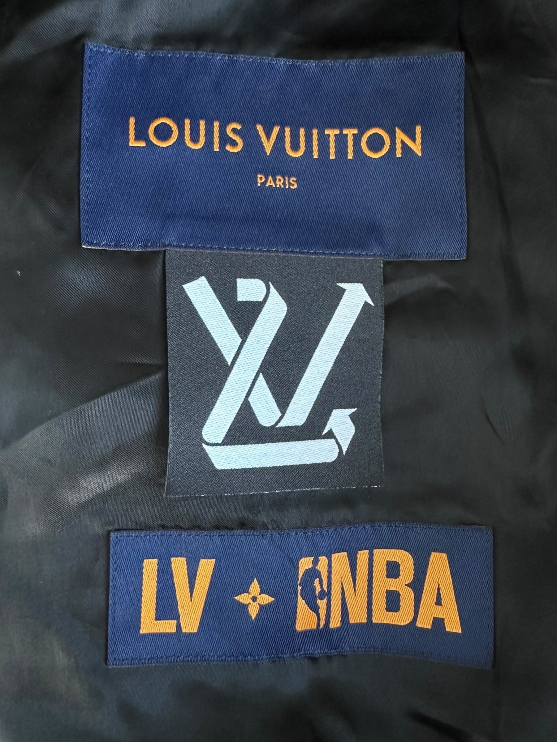 Louis Vuitton NBA Black & White Logo Varsity Jacket – Savonches Louis Vuitton NBA Black & White Logo Varsity Jacket – Savonches