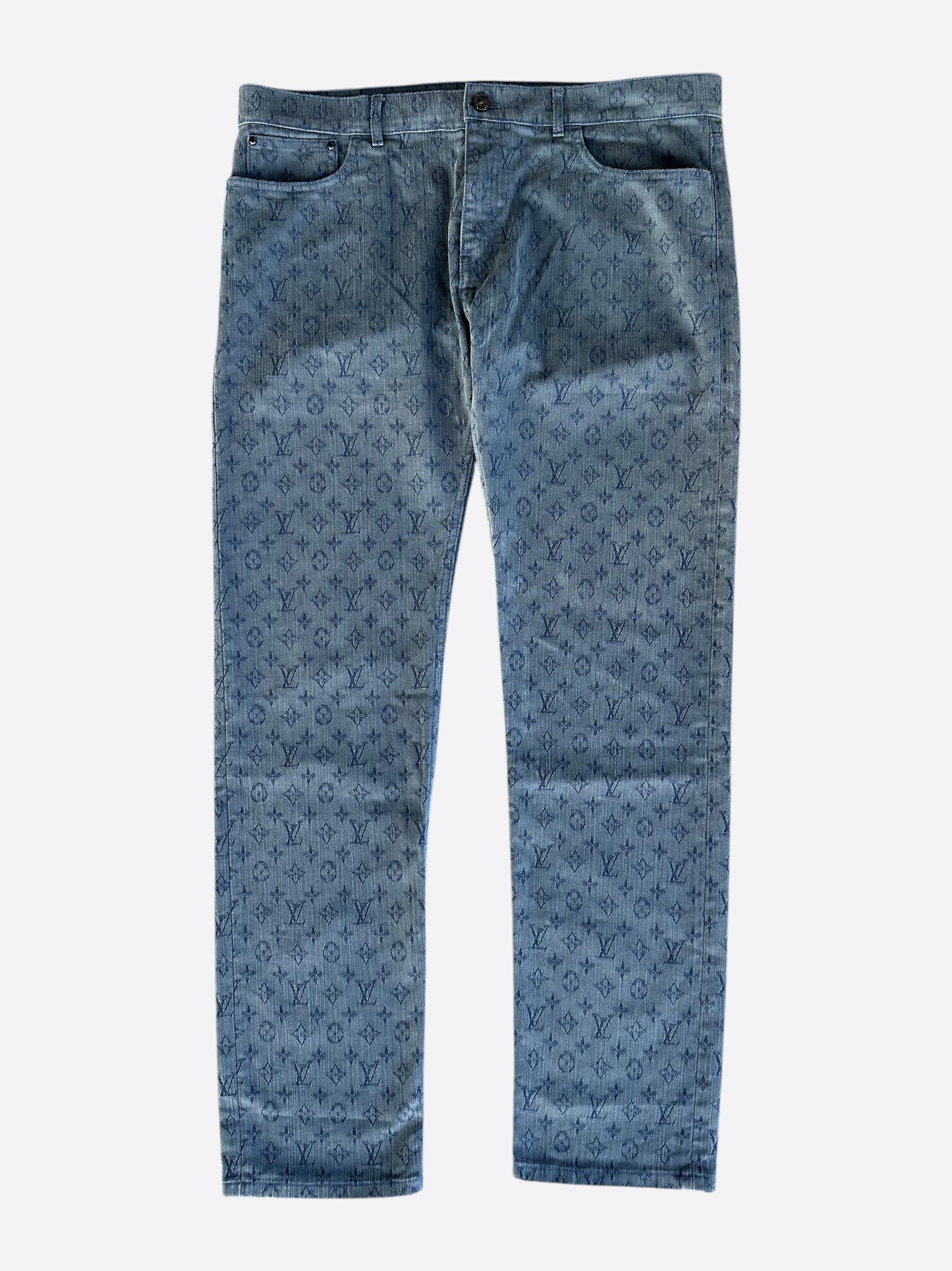 Louis Vuitton Blue Monogram Slim Denim