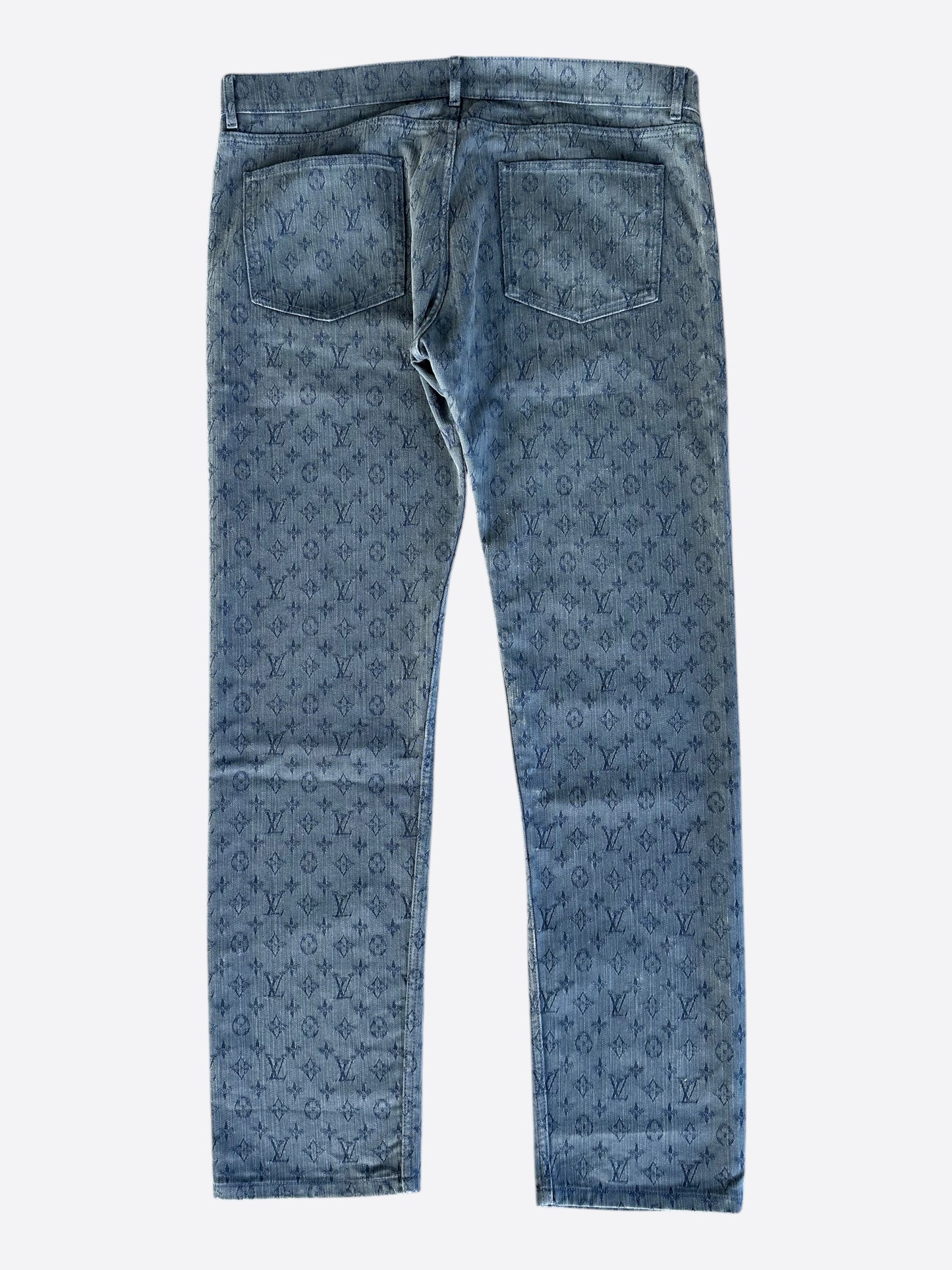 Louis Vuitton Blue Monogram Slim Denim