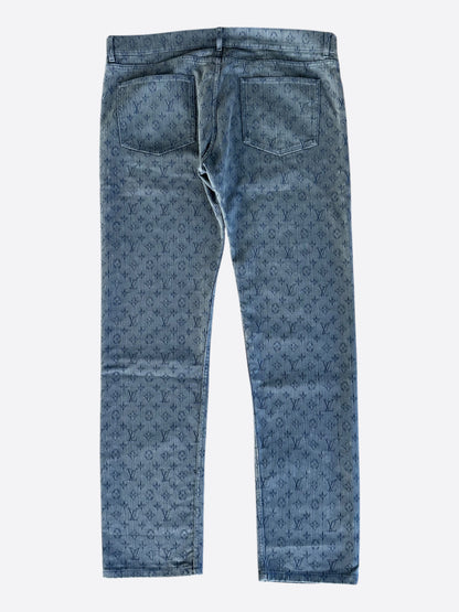 Louis Vuitton Blue Monogram Slim Denim