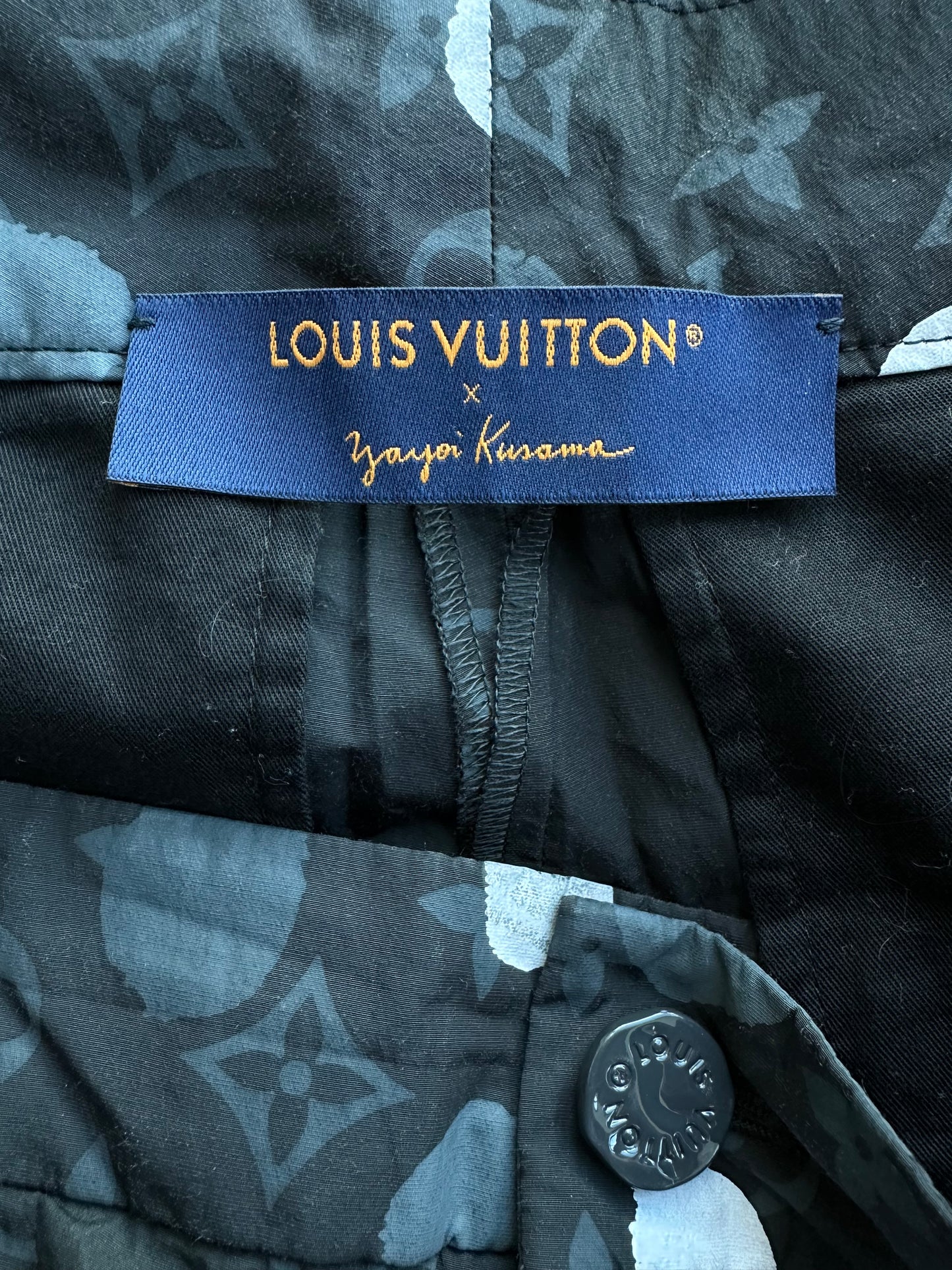 Louis Vuitton Yayoi Kusama Black Polka Dot Cargo Pants