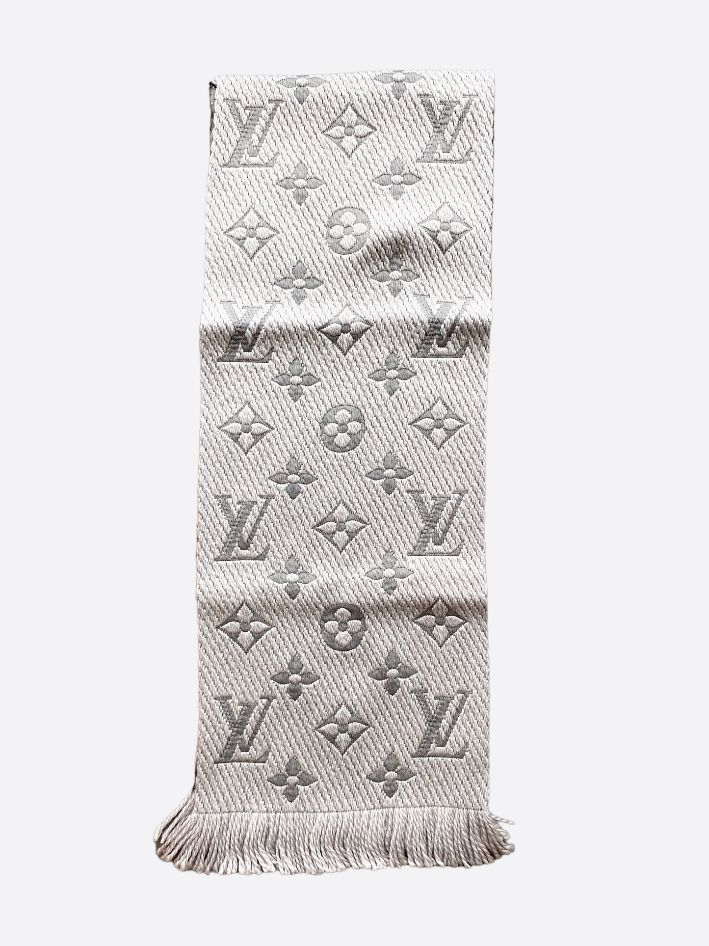 Louis Vuitton Grey Monogram Logomania Scarf – Savonches