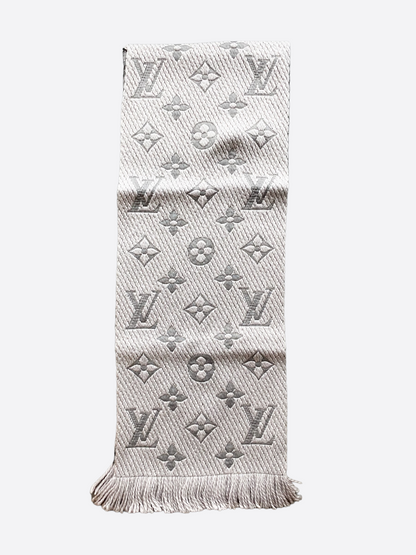 Louis Vuitton Grey Monogram Logomania Scarf