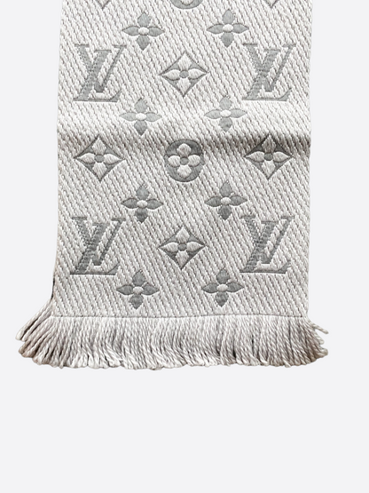 Louis Vuitton Grey Monogram Logomania Scarf