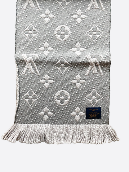 Louis Vuitton Grey Monogram Logomania Scarf