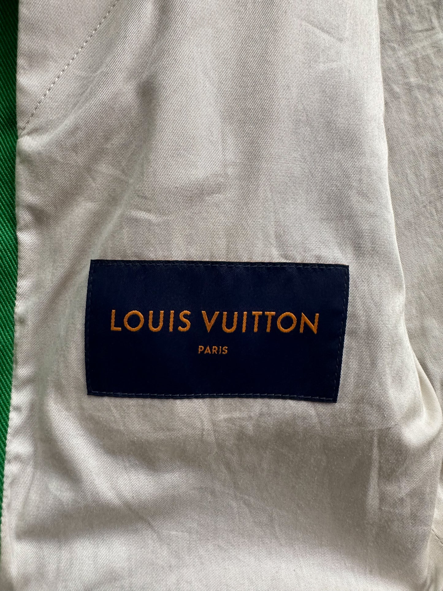 Louis Vuitton Green Monogram Shearling Workwear Jacket