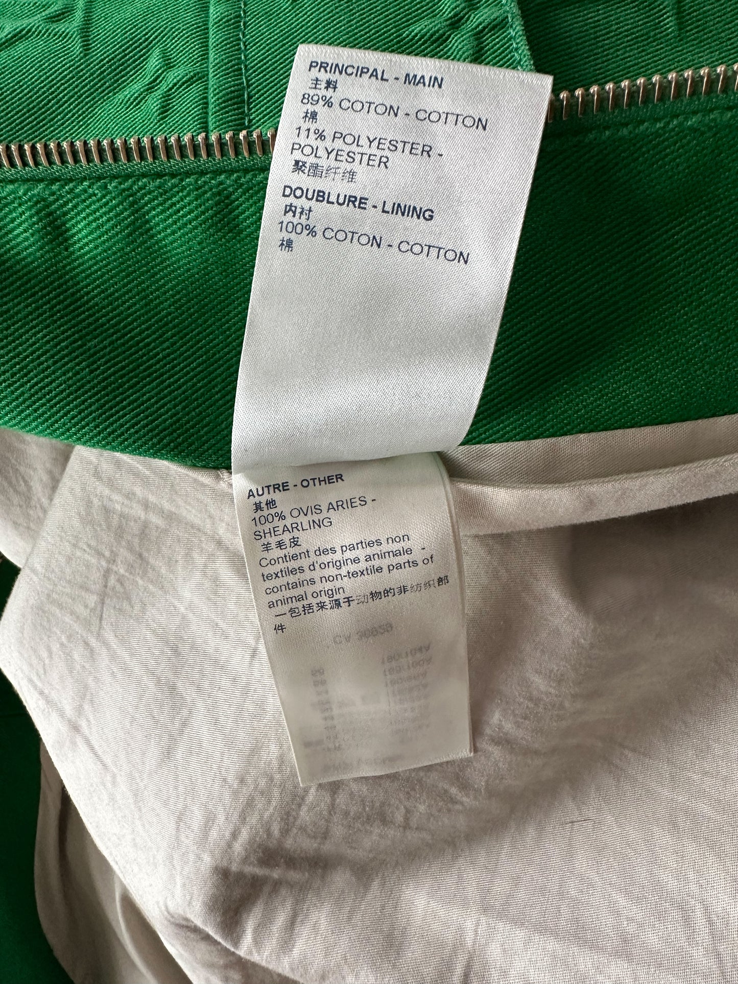 Louis Vuitton Green Monogram Shearling Workwear Jacket