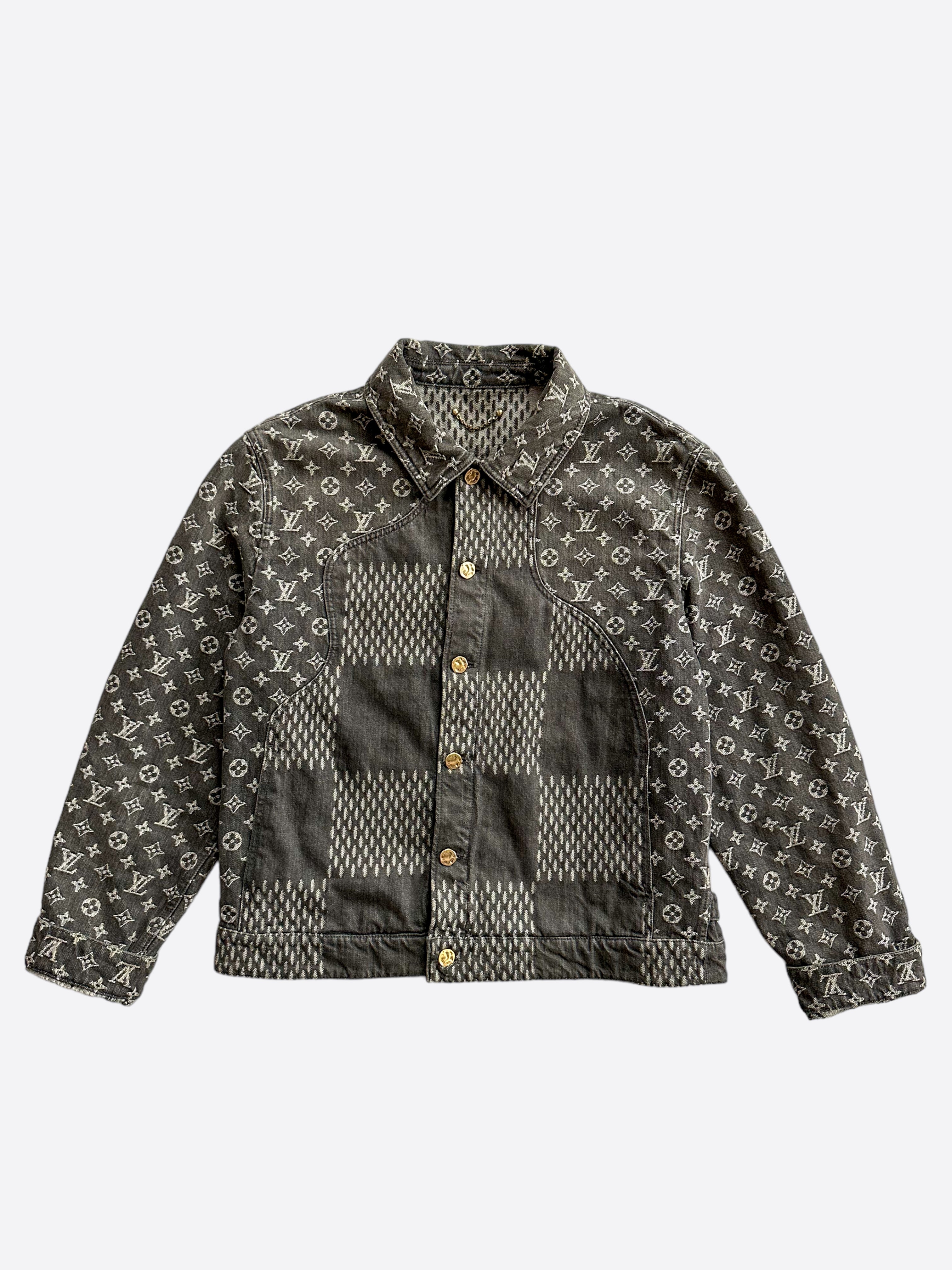 Louis Vuitton Nigo Grey Monogram Denim Jacket